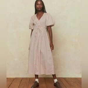 Christy Dawn The Dahlia Dress Geo Ditsy Cream Large